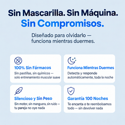 Somni Pro™ elimina los ronquidos y la apnea del sueño