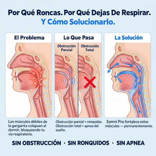 Somni Pro™ elimina los ronquidos y la apnea del sueño
