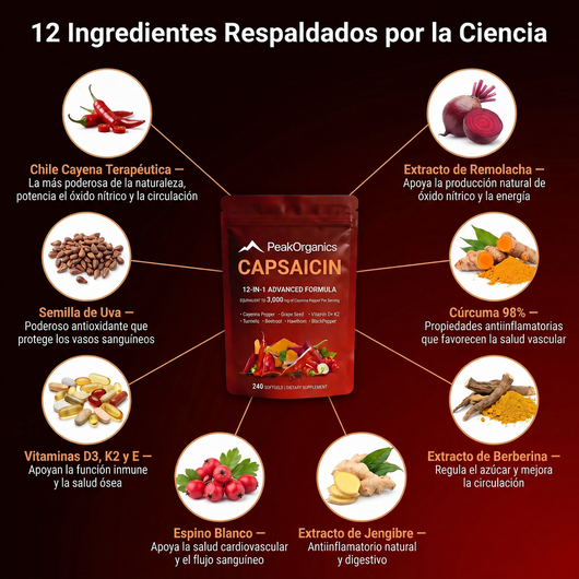 Peak Capsaicin™ | Cápsulas de Chile Cayena