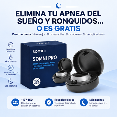 Somni Pro™ elimina los ronquidos y la apnea del sueño