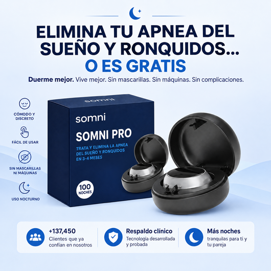Somni Pro™ elimina los ronquidos y la apnea del sueño